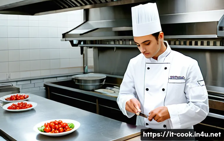 조리 자격증 필기 시험 준비법 - **Prompt 1: Aspiring Chef in a Modern Italian Culinary Academy**
    "A young, determined culinary s...